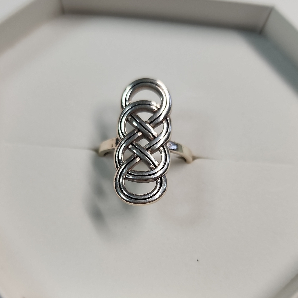 Brighton Interlok Braided Ring Elegant Silver Knot Ring